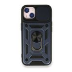 iPhone 13 Pars Lens Yüzüklü Silikon - Lacivert Cep Telefonu Kılıfı