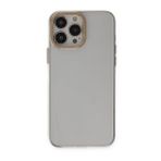 iPhone 13 Pro Anka PC Sert Metal - Şeffaf Cep Telefonu Arka Kapak