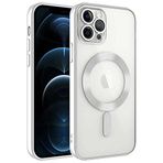 iPhone 13 Pro Kılıf Kamera Korumalı Kablosuz Wireless Şarj Özellikli Demre Kapak Gümüş