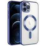 iPhone 13 Pro Kılıf Kamera Korumalı Kablosuz Wireless Şarj Özellikli Demre Kapak Sierra Mavi