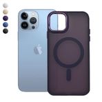 iPhone 13 Pro Max Kılıf FreyaX Seri Magsafe Özellikli Silikon Kapak Mavi