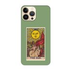 iPhone 13 Pro Max The Sun Tarot Yeşil Telefon Kılıfı
