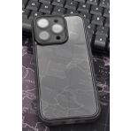 iPhone 13 Pro Max Uyumlu Siyah Kenarlı Renkli Yarı Şeffaf Kapak Kılıf Kamera Lens Korumalı