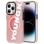 iPhone 13 Pro Uyumlu Kılıf Magsafe Şarj Özellikli Youngkit Binfen Serisi Yazı Temalı Kapak