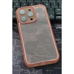iPhone 13 Pro Uyumlu Pembe Kenarlı Renkli Yarı Şeffaf Kapak Kılıf Kamera Lens Korumalı
