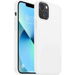 Iphone 13 Uyumlu Beyaz Silikon Kılıf Leke Tutmaz Içi Süet Silinebilir Kapak