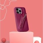 iPhone 13 Uyumlu “ Cam Hediye “ Rhode Summer Premium Silikon Lip Case Telefon Kılıfı + Ruj - Bordo