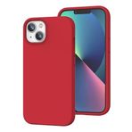 Iphone 13 Uyumlu Kırmızı Silikon Kılıf Leke Tutmaz Içi Süet Silinebilir Kapak