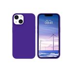 iPhone 13 Uyumlu Menekşe Mor Silikon Kılıf Leke Tutmaz İçi Süet Silinebilir Kapak
