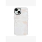 iPhone 13/14 Uyumlu MagSafe Premium Pembe Beyaz Mermer Kamera Korumalı Darbe Emici Kılıf
