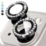 İphone 14 / 14 Plus Taşlı Metal Kamera Lens Koruyucu Set
