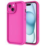 iPhone 14 İle Uyumlu Kılıf Kamera Korumalı Ananas Kapak 31845 Pembe Koyu