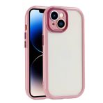 iPhone 14 İle Uyumlu Kılıf Kamera Korumalı Renkli Kenar ve Çerçeve Tasarımlı Vitamin Kapak 32454 Mürdüm