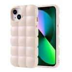 iPhone 14 İle Uyumlu Kılıf Parlak Esnek Silikon Dom Dom Kapak 32671 Beyaz