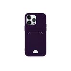 İphone 14 Kılıf Kelvin Kartvizitli Silikon - Derin Mor