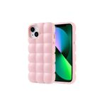 iPhone 14 Kılıf Parlak Esnek Silikon Zore Dom Dom Kapak-Pembe