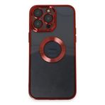 İphone 14 Kılıf Slot Silikon - Kırmızı