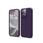 Iphone 14 Pro Derin Mor Silikon Kılıf Leke Tutmaz Içi Süet Silinebilir Kapak
