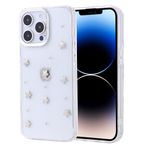 iPhone 14 Pro İle Uyumlu Kılıf Airbag Tasarımlı Simli Şeffaf Kutup Kapak 36380 Yıldız