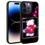 iPhone 14 Pro İle Uyumlu Kılıf Parlayan Kabartmalı İkonik Figürlü Amas Silikon Kapak 31183 Siyah
