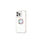İphone 14 Pro Kılıf Kamera Korumalı Parlak Kenarlı Altın İşlemeli Logo Gösteren Kapak Kongo
