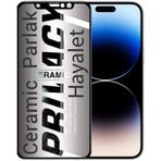 İphone 14 Pro Max Hayalet Ekran Koruyucu Parlak Seramik Gizli