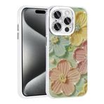 iPhone 14 Pro Max İle Uyumlu Kılıf Çiçek Desenli Parlak Taşlı Sert Silikon Garden Kapak 31803 Colorful