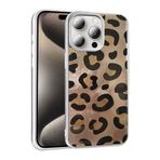 iPhone 14 Pro Max İle Uyumlu Kılıf Desenli Mep Kapak Gold Leopar