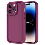 iPhone 14 Pro Max İle Uyumlu Kılıf Kamera Korumalı Ananas Kapak 31847 Mürdüm