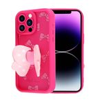iPhone 14 Pro Max İle Uyumlu Kılıf Kamera Korumalı Figür Tasarımlı Kapya Kapak 32512 Pembe Koyu