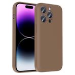 iPhone 14 Pro Max İle Uyumlu Kılıf Kamera Korumalı Kartlık Hazneli Vitra Kapak 37020 Kahverengi