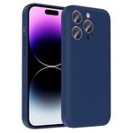 iPhone 14 Pro Max İle Uyumlu Kılıf Kamera Korumalı Kartlık Hazneli Vitra Kapak 37020 Lacivert