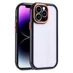 iPhone 14 Pro Max İle Uyumlu Kılıf Kamera Korumalı Renkli Kenar ve Çerçeve Tasarımlı Vitamin Kapak 32455 Siyah
