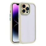 iPhone 14 Pro Max İle Uyumlu Kılıf Kamera Korumalı Renkli Kenar ve Çerçeve Tasarımlı Vitamin Kapak 32455 Yeşil