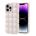 iPhone 14 Pro Max İle Uyumlu Kılıf Parlak Esnek Silikon Dom Dom Kapak 32672 Beyaz
