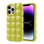 iPhone 14 Pro Max İle Uyumlu Kılıf Parlak Esnek Silikon Dom Dom Kapak 32672 Yeşil