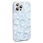 iPhone 14 Pro Max İle Uyumlu Kılıf Simli 3D Desenli Hacar Kapak 31777 Beyaz