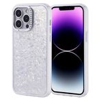 iPhone 14 Pro Max İle Uyumlu Kılıf Taşlı Tasarımlı Kapi Kapak 36873 Gümüş