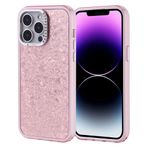 iPhone 14 Pro Max İle Uyumlu Kılıf Taşlı Tasarımlı Kapi Kapak 36873 Pembe