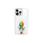 iPhone 14 Pro Max ile uyumlu Splash ahtapot Tasarımlı Slimfit şeffaf silikon kılıf