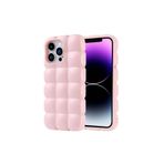 iPhone 14 Pro Max Kılıf Parlak Esnek Silikon Zore Dom Dom Kapak-Pembe