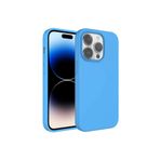 Iphone 14 Pro Max Mavi Silikon Kılıf Leke Tutmaz Içi Süet Silinebilir Kamera Yükseltili Kapak