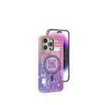 iPhone 14 Pro Max Neo+ Mor MagSafe Silikon Kılıf