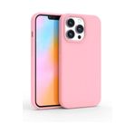 Iphone 14 Pro Max Pembe Silikon Kılıf Leke Tutmaz Içi Süet Silinebilir Kamera Yükseltili Kapak