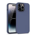 Iphone 14 Pro Max Petrol Mavi Silikon Kılıf Leke Tutmaz Içi Süet Silinebilir Kamera Yükseltili Kapak