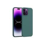 Iphone 14 Pro Max Silikon Kılıf Leke Tutmaz Içi Süet Silinebilir Kamera Yükseltili Kapak Haki Yeşil