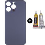 İphone 14 Pro Max Uyumlu Arka Pil Batarya Kapak Mor + B7000