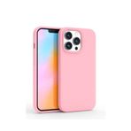 Iphone 14 Pro Pembe Silikon Kılıf Leke Tutmaz Içi Süet Silinebilir Kamera Çıkıntılı Kapak
