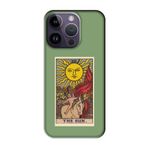 iPhone 14 Pro The Sun Tarot Yeşil Telefon Kılıfı