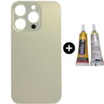 İphone 14 Pro Uyumlu Arka Pil Batarya Kapak Gold + B7000